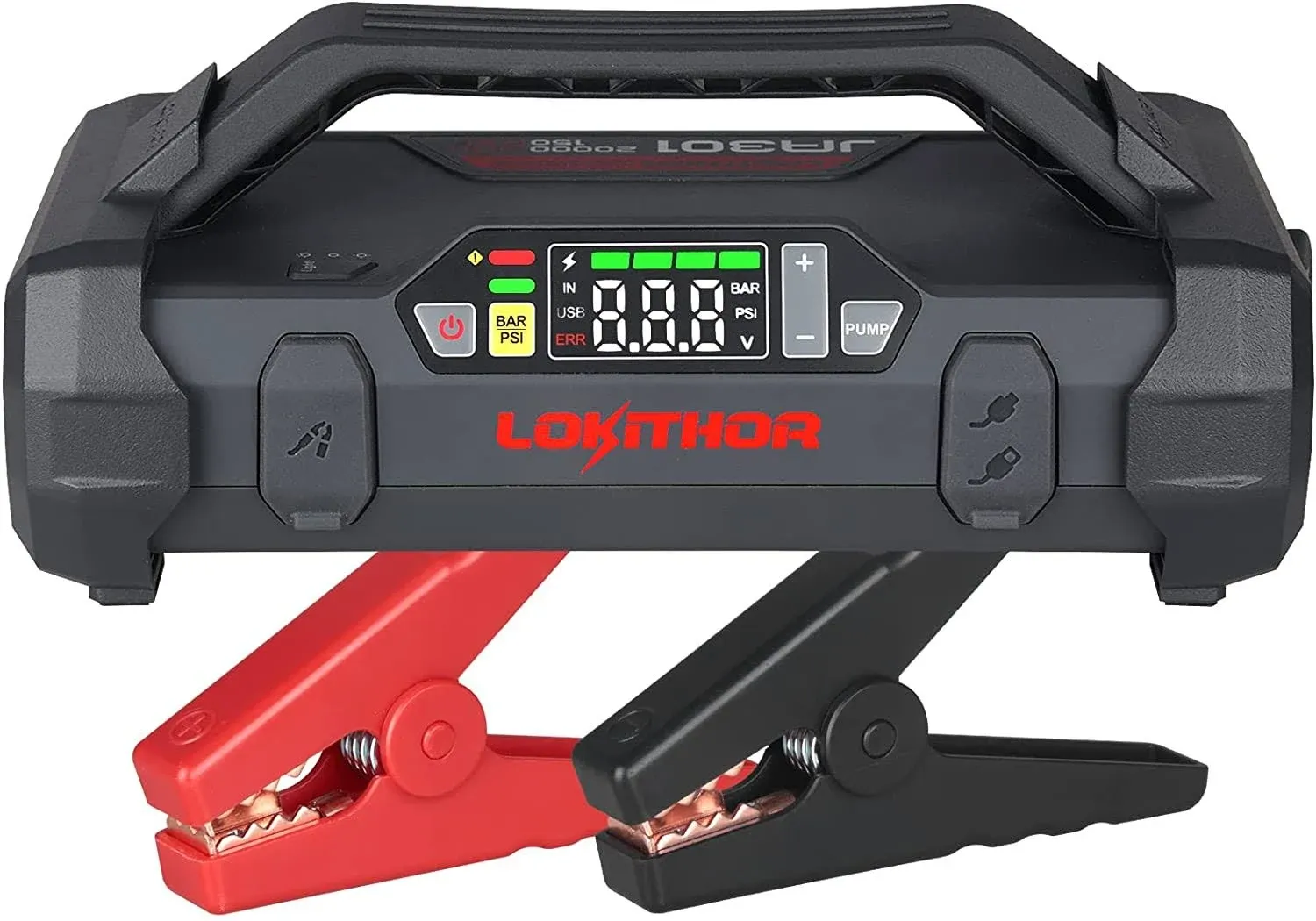 Lokithor 150 PSI Air Compressor Jump Starter 2000 Amp Combo