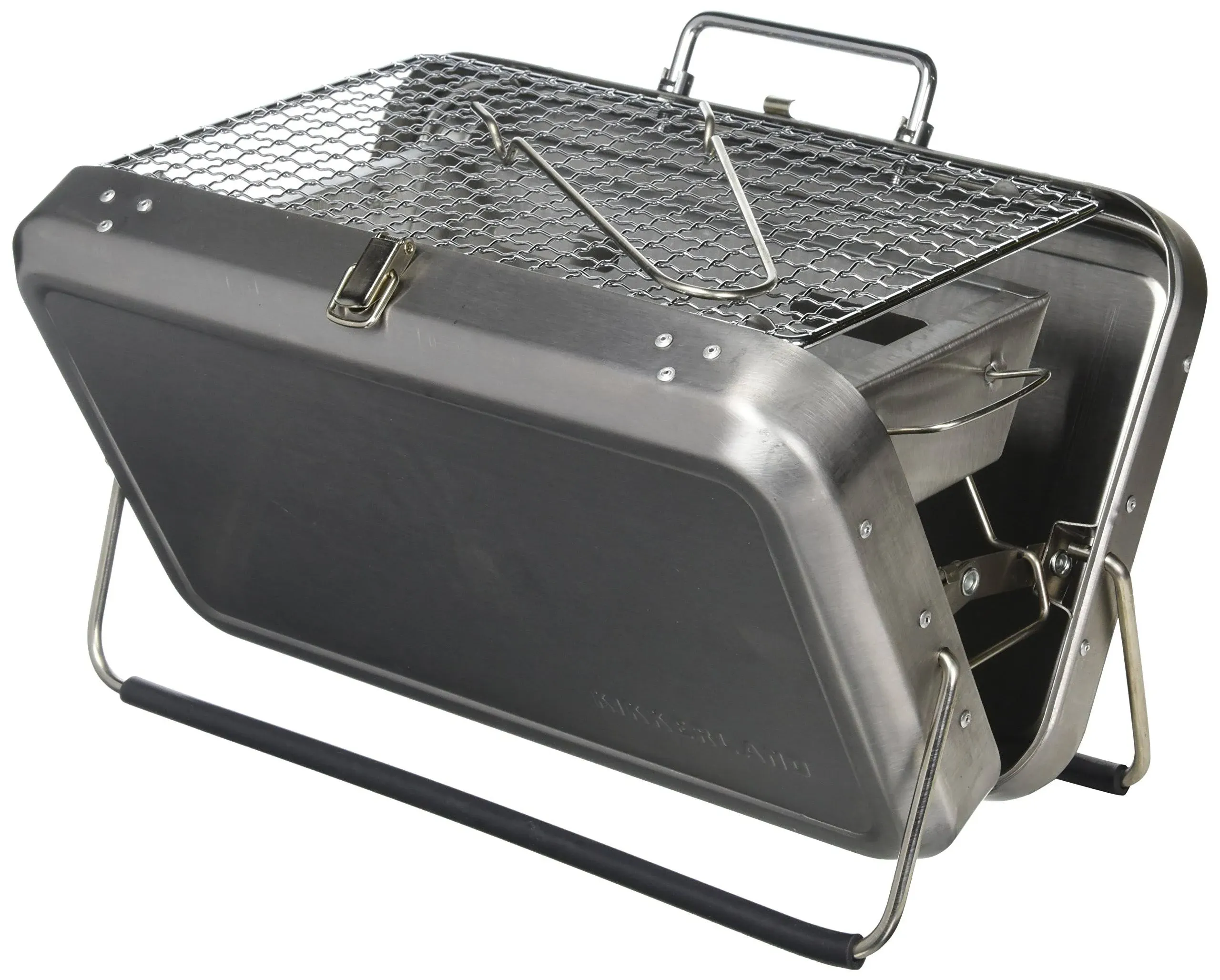 Kikkerland BQ01 Portable BBQ Suitcase, Silver