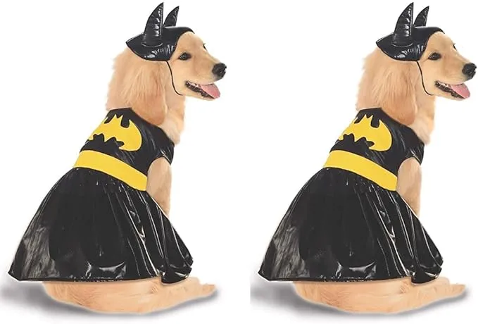 Rubie's unisex adult DC Heroes and Villains Collection Pet Costume, Batgirl Party Goods, Black/Gray, XL Neck 20 Girth 27 Back 28 US