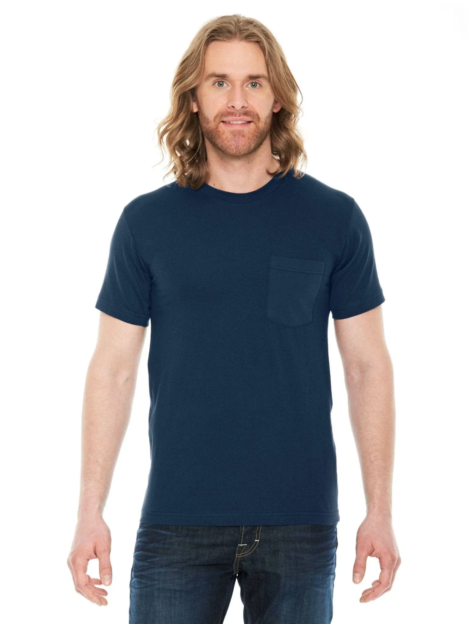 American Apparel Unisex Fine Jersey Pocket Short-Sleeve T-Shirt