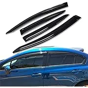 Lightronic WV94462 Outside-Mount Side Window Visor Deflector Rain Guard, Dark ...