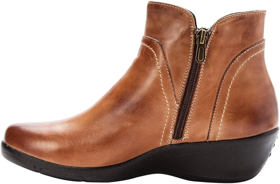 Propét Women's Waverly Ankle Boots, Tan, 9W, Leather