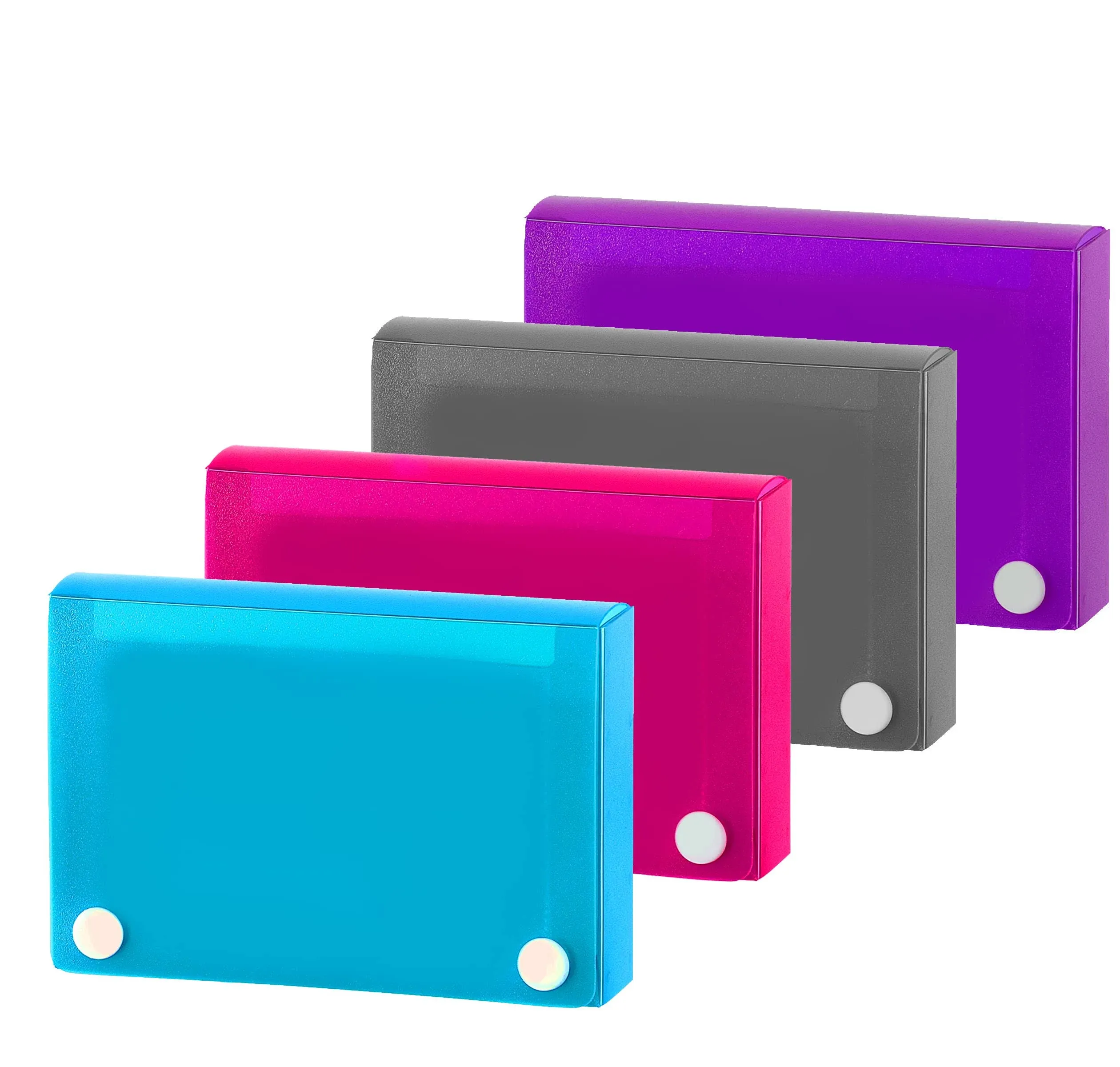 3" X 5" Index Card Case Holds 100 Cards Includes Business Card/Index Holder and 5 Tab Dividers Comes in Assorted Color – (Pack of 12) By (Emraw)