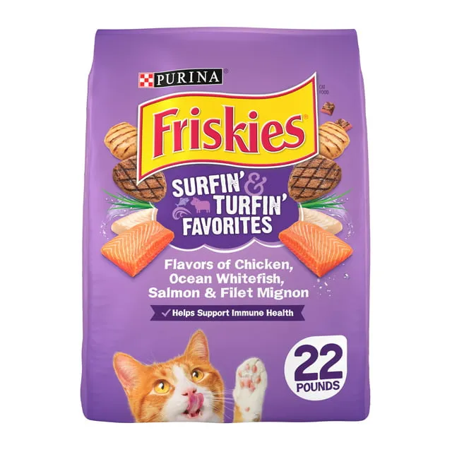 Friskies Surfin &Turfin Favorites Dry Cat Food