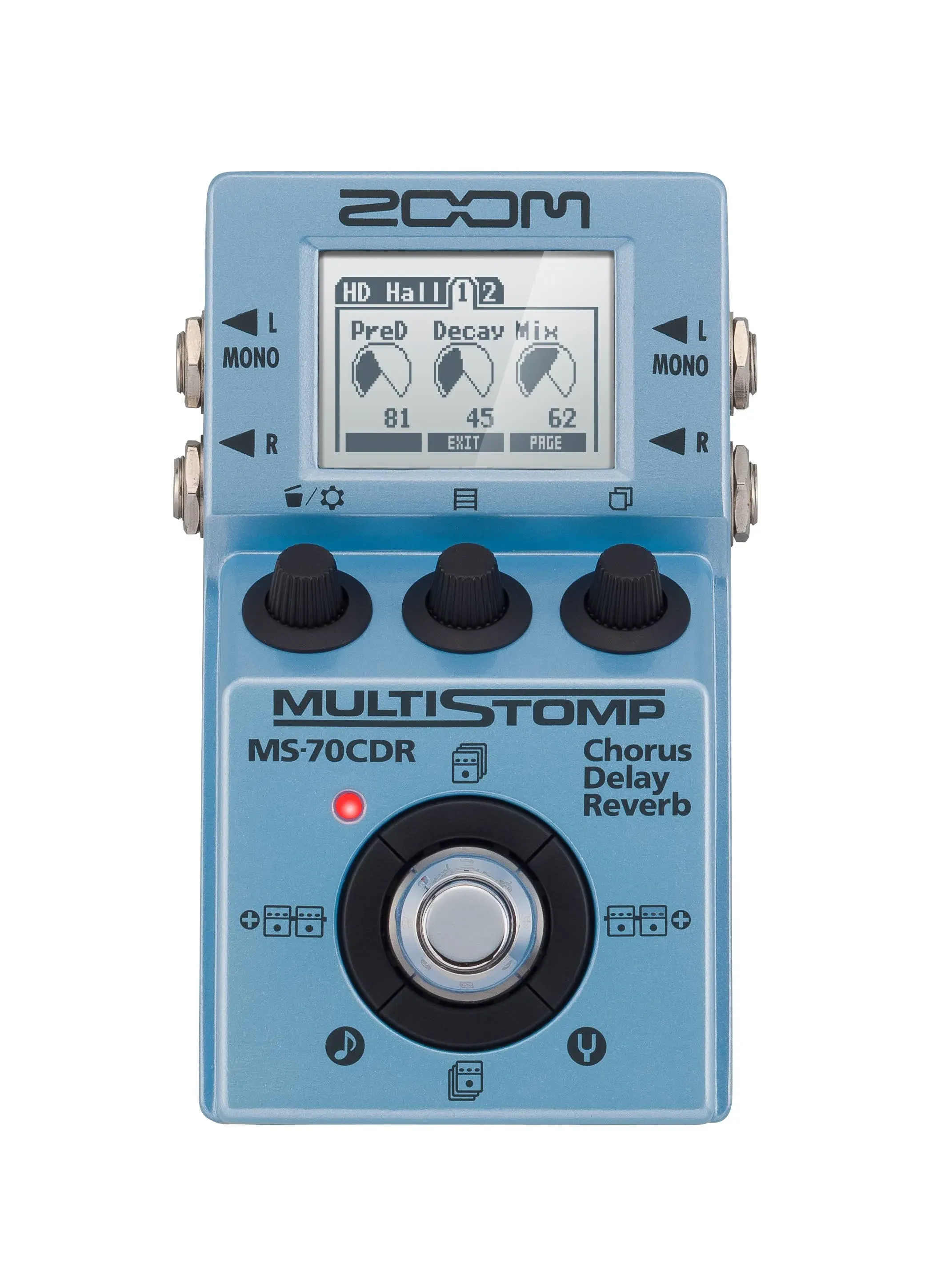 Zoom MS-70CDR - MultiStomp Bass Pedal - Chorus, Delay, Reverb Effects