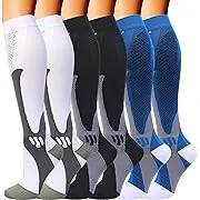 Double Couple 20-30mmHg Knee High Compression Socks (6 Pairs)