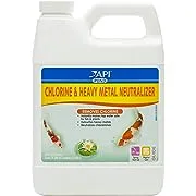 API Pond Chlorine & Heavy Metal Neutralizer, Pond Water Neutralizer, 32 oz