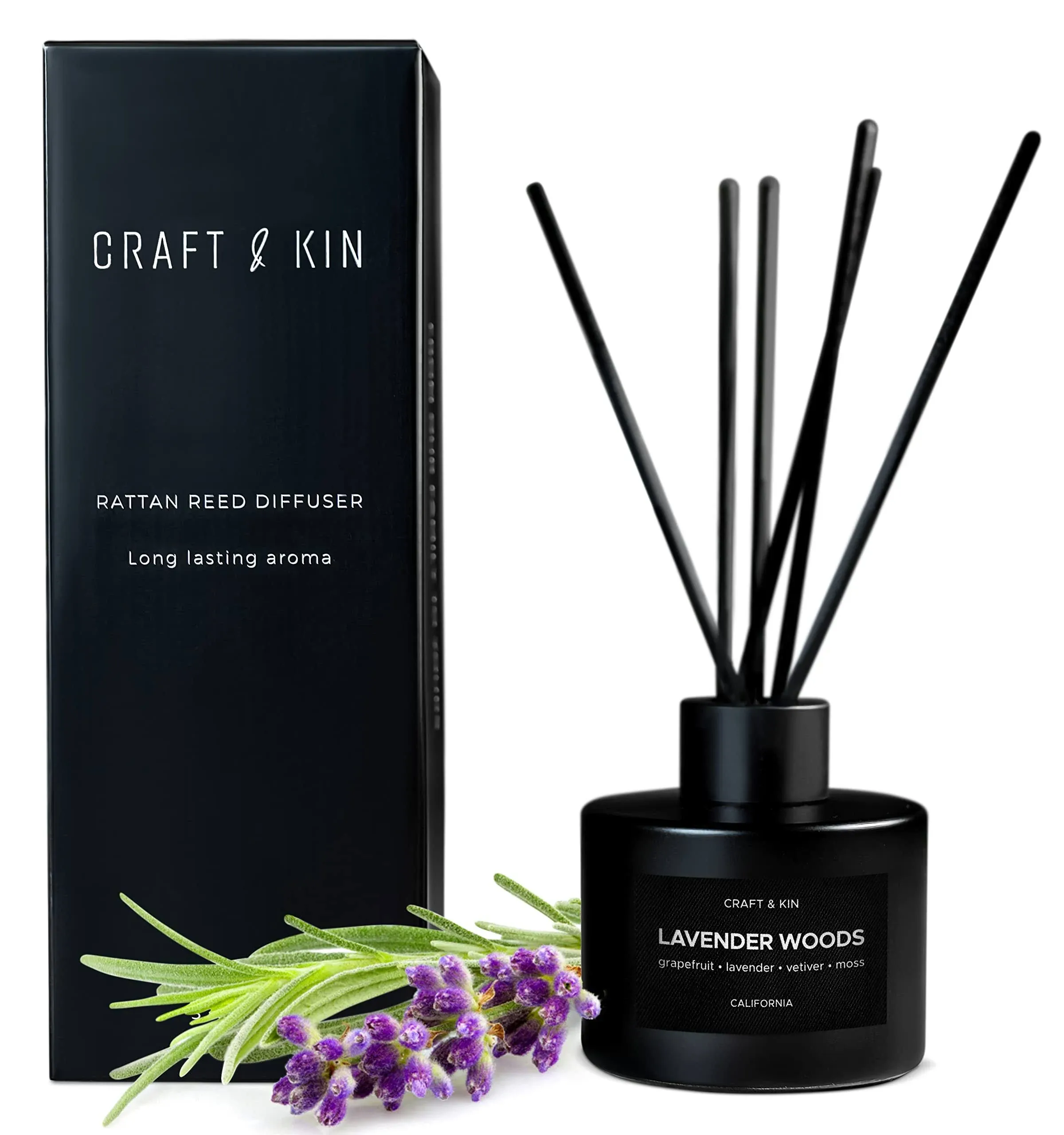 Craft & Kin Lavender & Wood Reed Diffuser