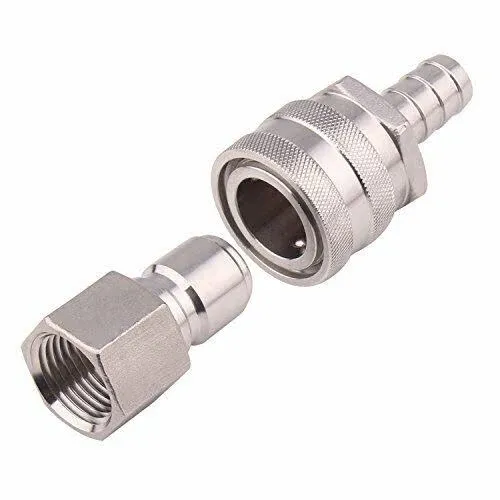 DERNORD Stainless Steel Quick Disconnect Set - Beer Brewing Connector Kit Bar...