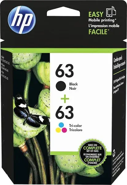 HP Ink Cartridges Black/Tri-Color Original 2-Pack