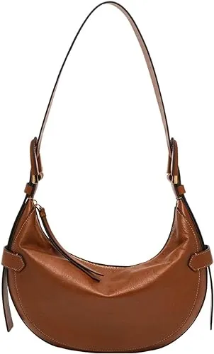 Fossil Harwell Hobo Bag, Brown, Leather