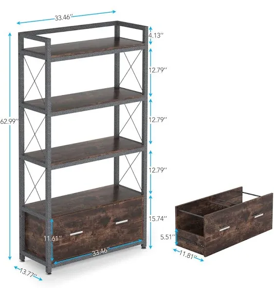Tribesigns File Cabinet with Drawer, Free Standing Letter Size/A4 Size Lateral ...