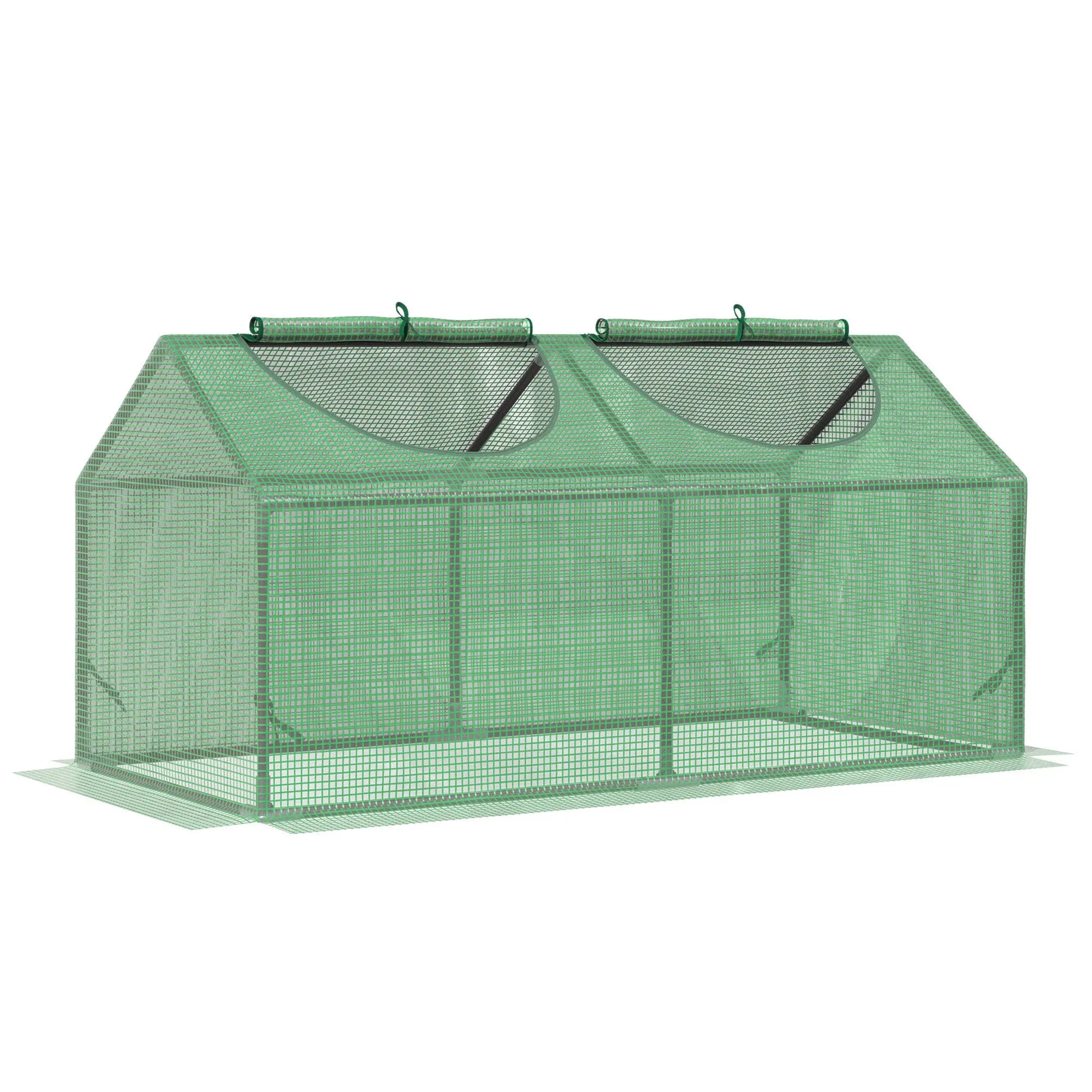 "4' x 2' x 2' Portable Mini Greenhouse with PVC Cover, 2 Top Windows, Clear"