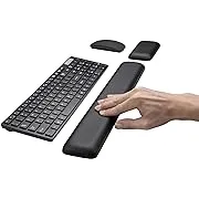 Aelfox Leather-Gel Keyboard Wrist Rest and Mouse Wrist Rest Set, Ergonomic Wrist ...