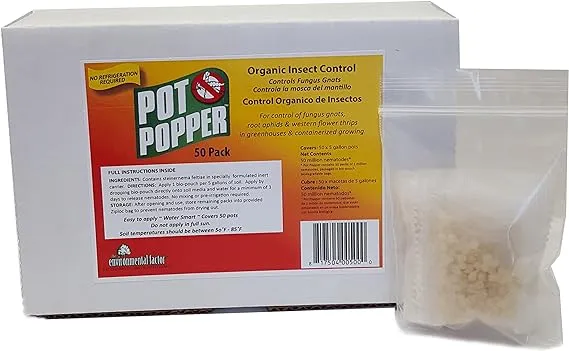 Environmental Factor 50 x 1 Million Benifical Nematodes (S.feltiae) Pot Popper Pro Gnat & Thrip Control