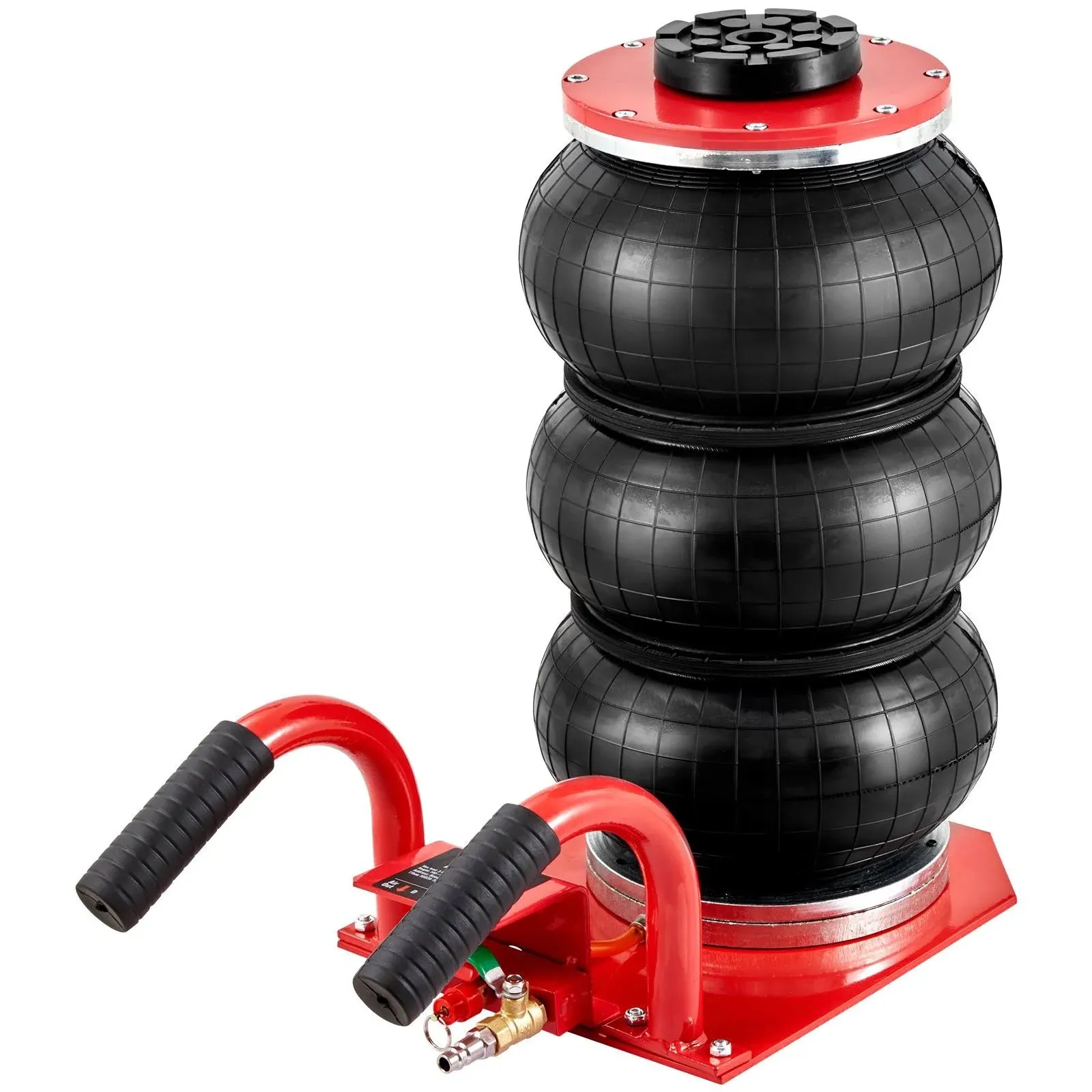 VEVOR Air Jack 3 Ton/6600 lbs Triple Bag Air Jack Airbag Jack with Six Steel Pipes Lift Up to 17.7 inch/450 mm 3-5 S Fast Lifting Pneumatic Jack