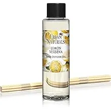 Urban Naturals Lemon Verbena Scented Oil Reed Diffuser Refill | Includes a Free