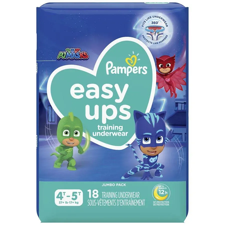 Pampers Easy Ups PJ Mask Training Pants Toddler Boys Size 3T/4T 108 Count (Select for More Options)