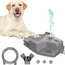 FURUISEN Dog Water Fountain Outdoor, Dog Sprinkler Toy Step On, Paw Activated Dog ...