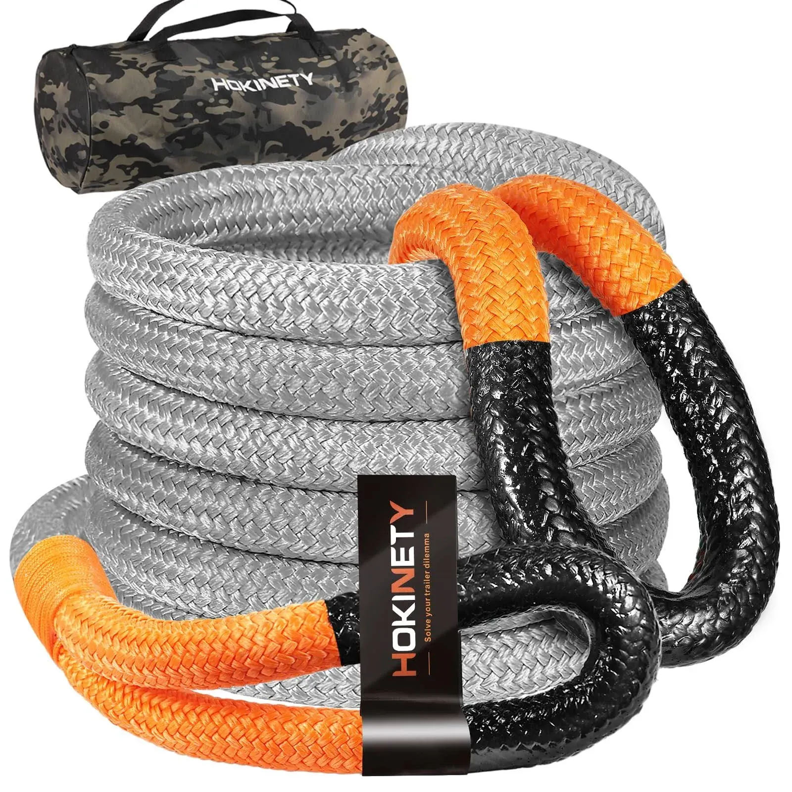 Kinetic Recovery Tow Rope 1-1/8&#034;x30ft Offroad Snatch Strap 35360lbs Heavy Duty