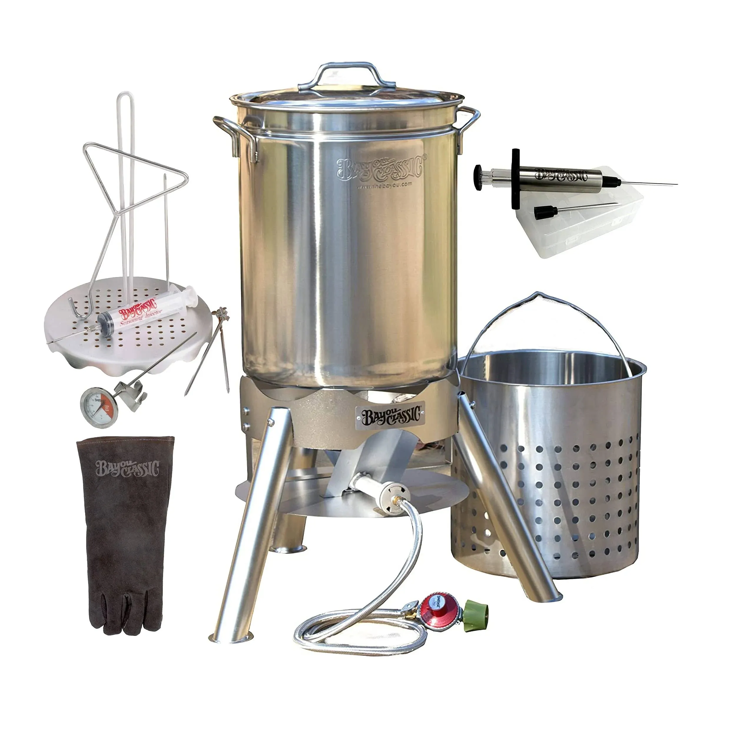 Enterprises Turkey Deep Fryer Oversized 44 Quart Stainless Steel Big Bird Kit by