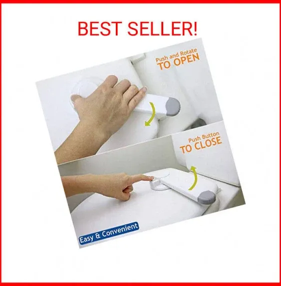 Toilet Lock Child Safety - Ideal Baby Proof Toilet Seat Lock with 3M Adhesive | 