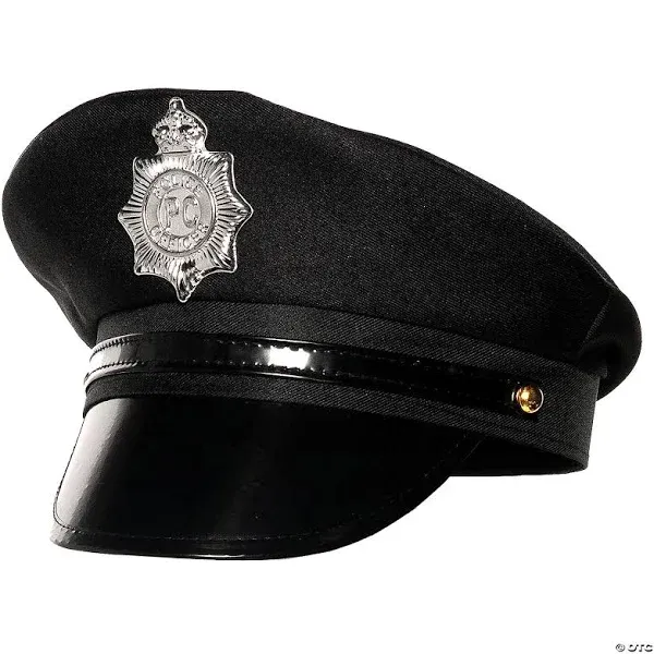 Police Captain Hat Officer Cap Hat Adult Costume Accessory