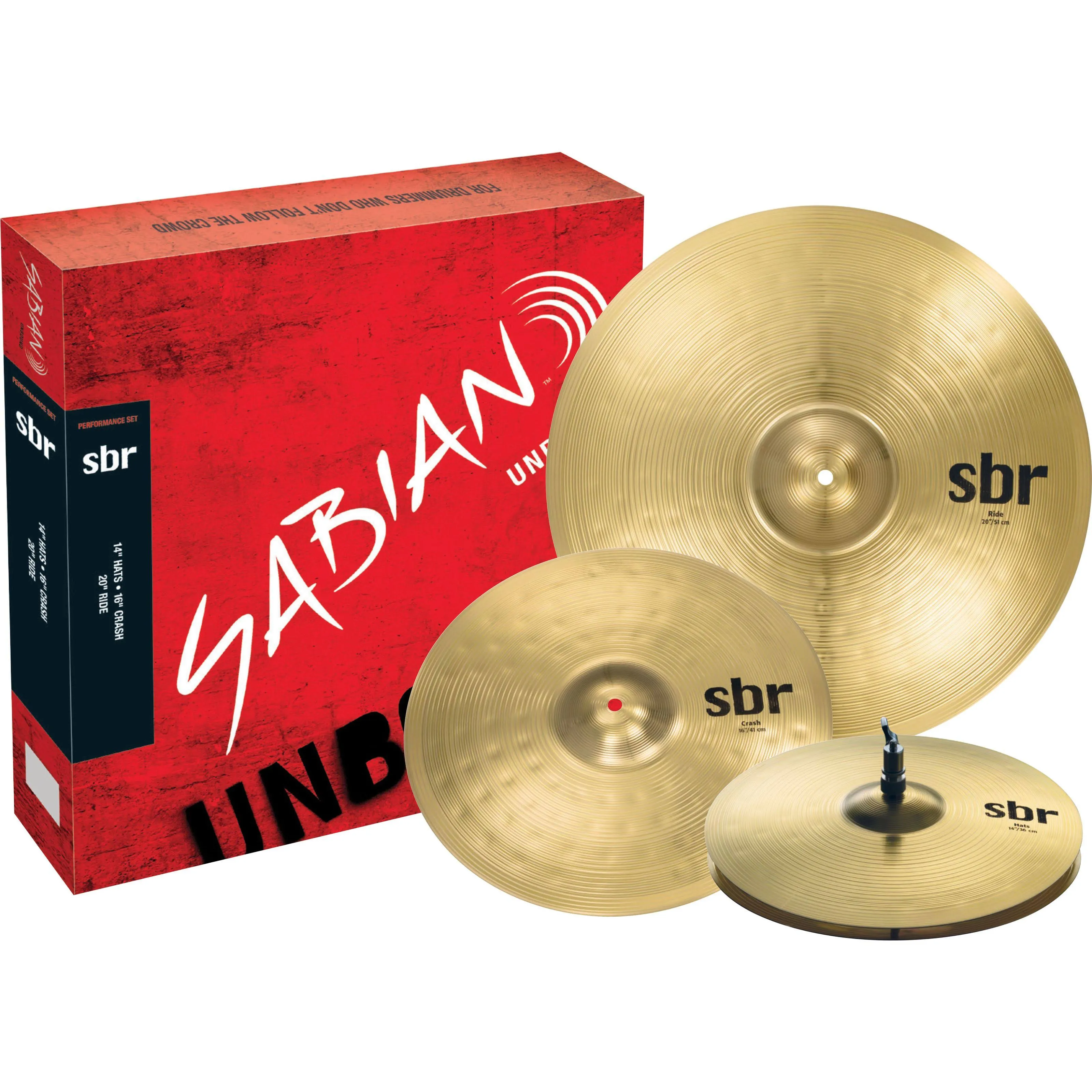 Sabian SBR 3-Piece Performance Cymbal Set, Brass