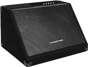 Sound Town Powered DJ PA Stage Monitor Speaker 10” 300W with Compression Driver for Live Sound, Bar, Church (METIS-10MPW)