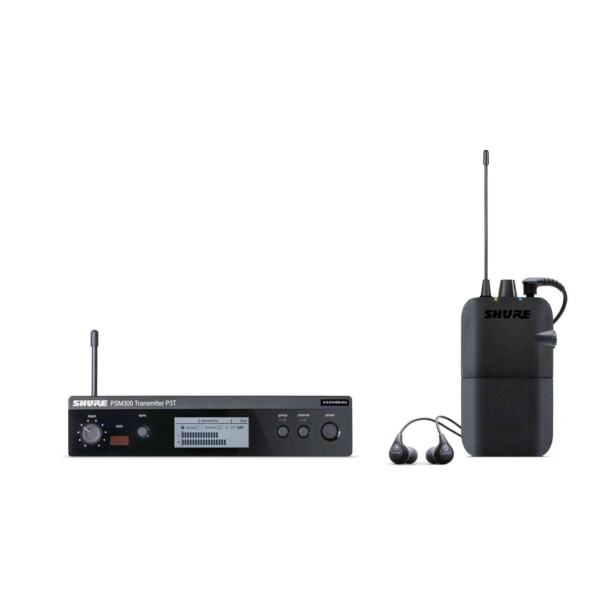 Shure P3TR112GR-G20 PSM300 Wireless System with SE112-GR Earphones