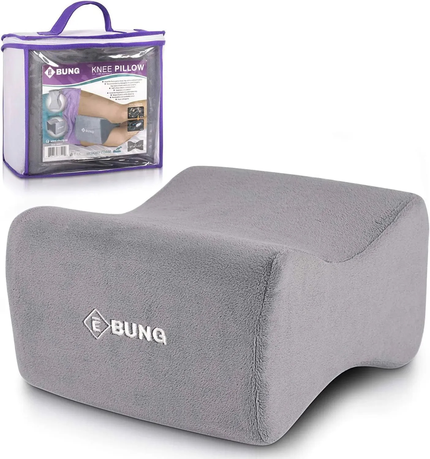 Ebung Knee Pillow & Leg Pillow for Hip, Back, Leg, Knee Pain Relief - Ideal for ...