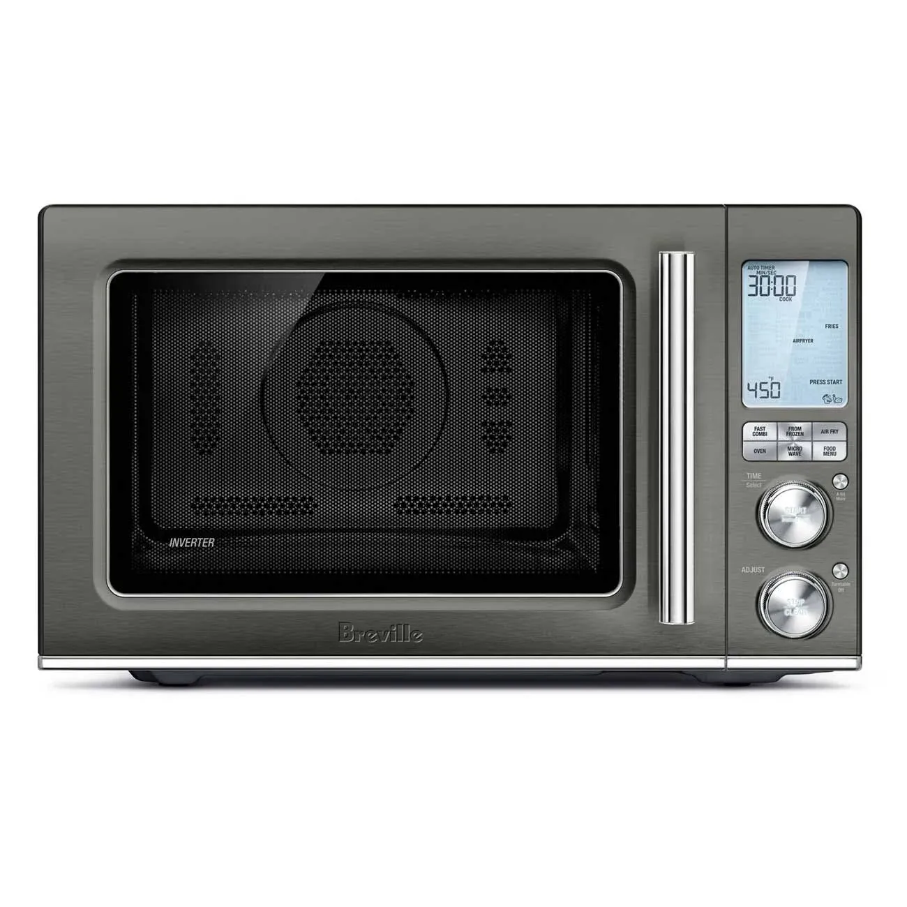 Breville Combi Wave 3-in-1 Microwave, Air Fryer, and Toaster Oven, Brushed Stainless Steel, BMO870BSS1BUC1