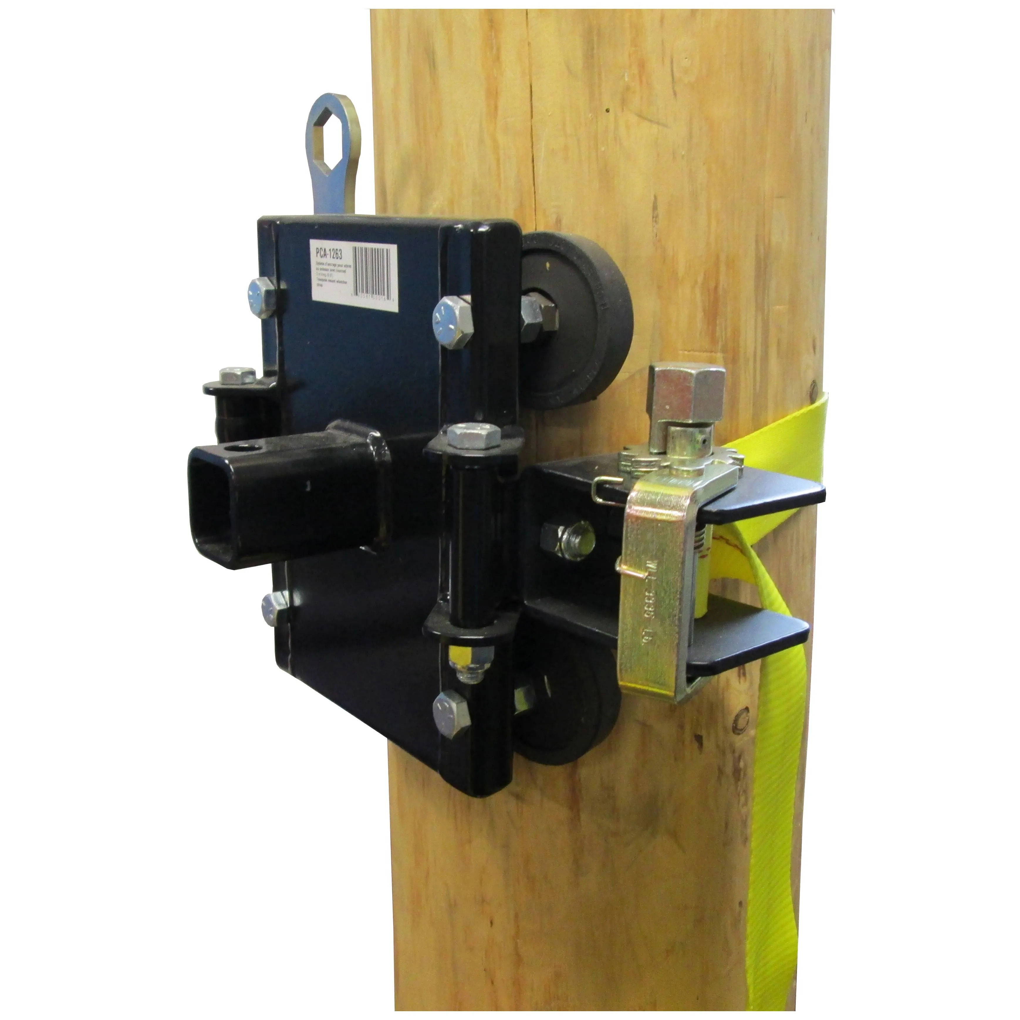 Tree-Mount Winch Anchoring System with Rubber Pads