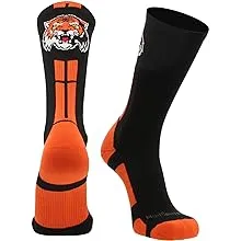 MadSportsStuff Tigers Logo Athletic Crew Socks