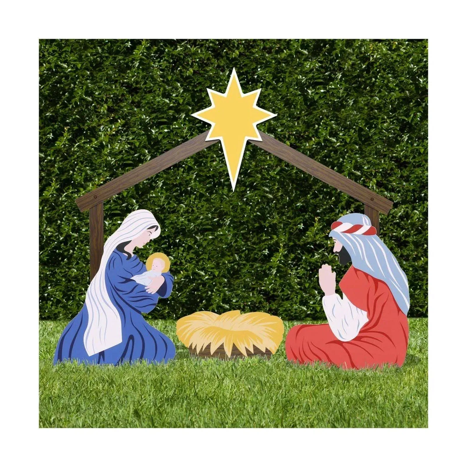 Outdoor Nativity Store  Outdoor Nativity Set  Holy Family -Standard Size (Color)