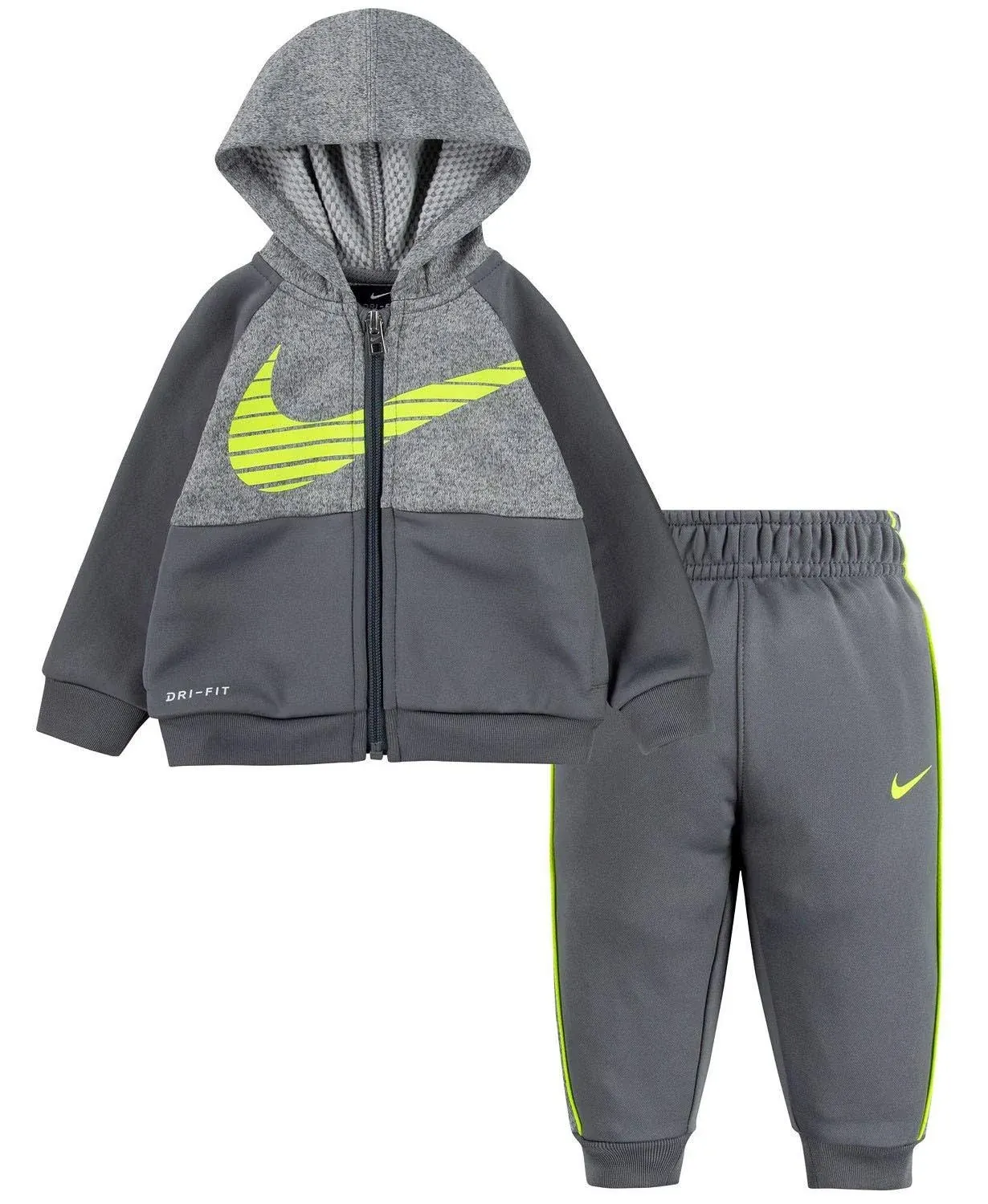 Nike Colorblock Hoodie & Joggers Set in Smoke Grey