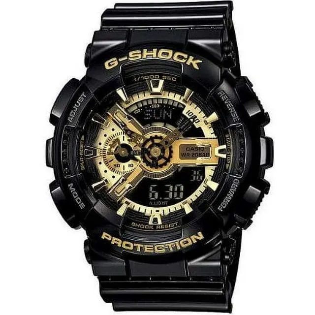 G-Shock GA-110GB Black &amp; Gold Special Edition Ana-Digi Black Gold Watch - Brand