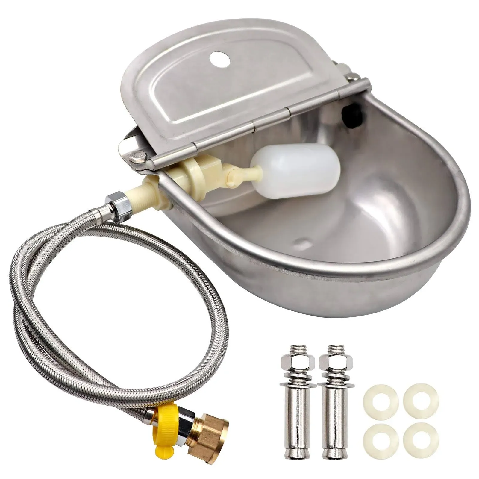 Stainless Steel Waterer Bowl for Horse Dog Cattle Goat Sheep Pig Float Valve ...