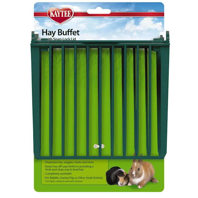 Kaytee Rabbit Hay Buffet Feeder With Snap-Lock Lid. Assorted Colors