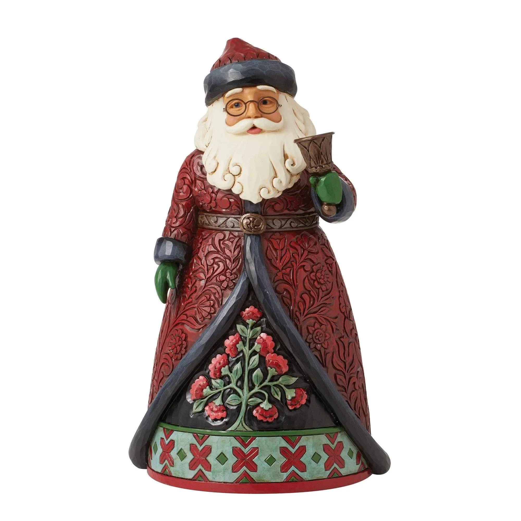 Jim Shore Christmas Bells Are Ringing  -  One Figurine 8.0 Inches -  Holiday Manor Santa Bell  -  6012885  -  Resin  -  Multicolored