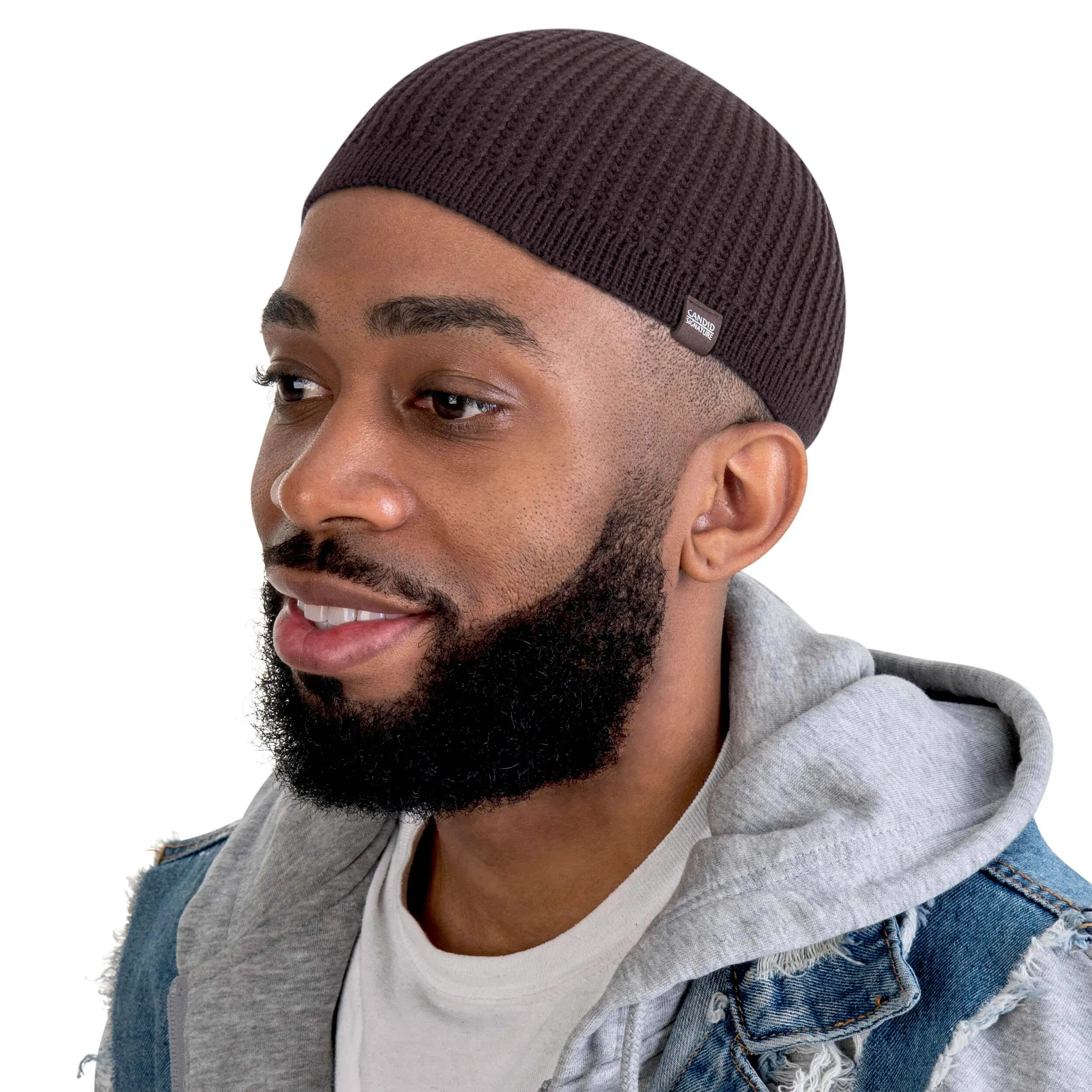 Candid Signature Apparel Skull Cap Kufi Beanies for Men & Women - 100% Cotton Skully, Running Cap & Helmet Liner, Checkered