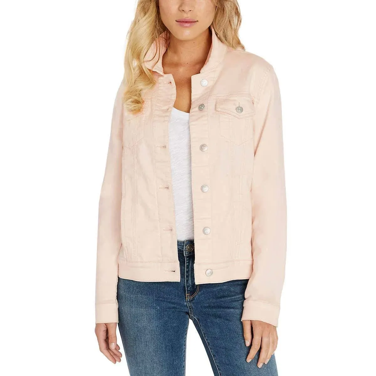 BUFFALO Blush Pink Denim Jean Jacket Coat Size XS X-Small NWT Womens 