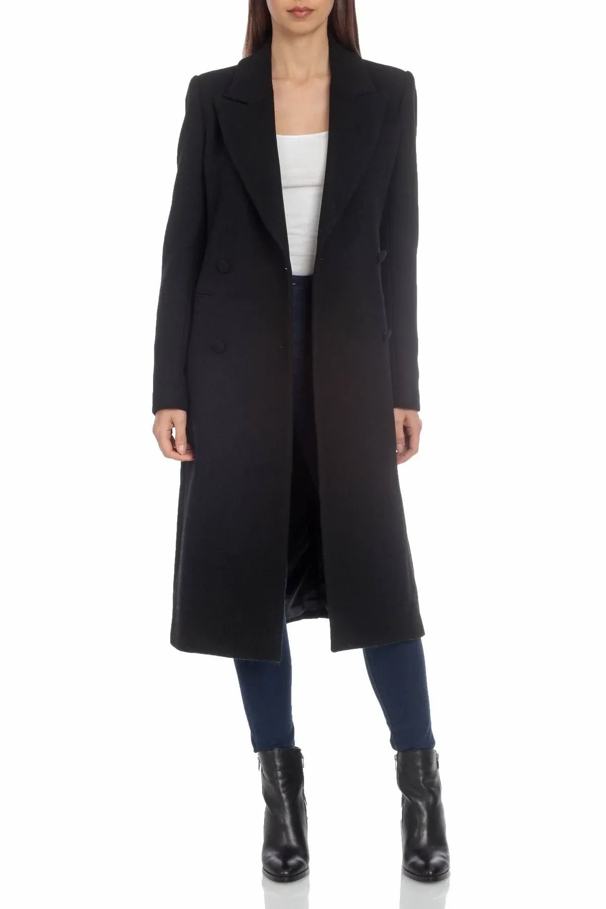 avec Les Filles Double-Breasted Tailored Coat - Black - M