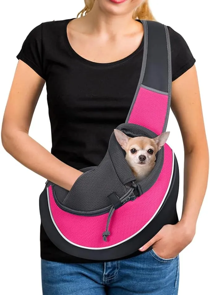 Yudodo pet dog sling carrier- Pink