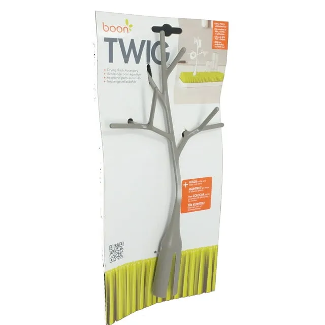 Boon Twig Grass and Lawn Drying Rack Accessory, Warm Gray, White