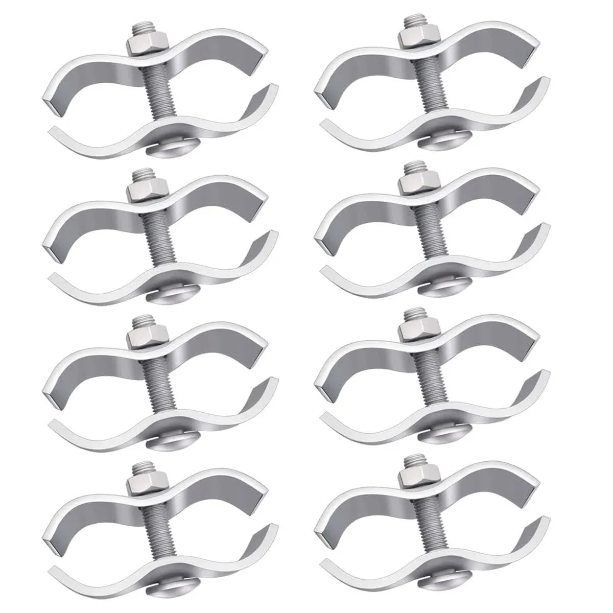 8 Pcs Chain Link Fence Panel Clamps Galvanized Fence Dog Kennel Clamps