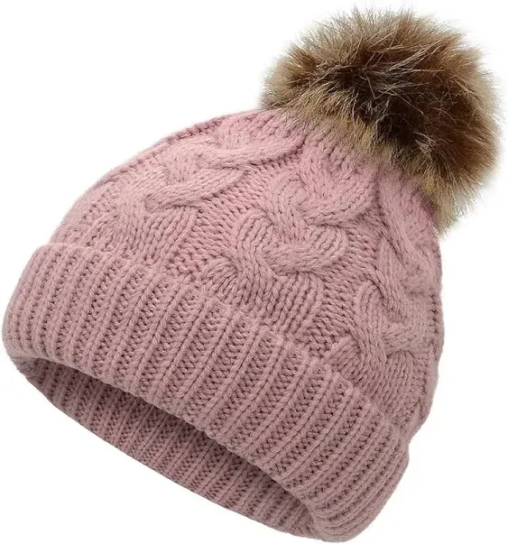 Zando Baby Hat for Girls Infant Pom Pom Beanie Kid Winter Hats Toddler Cap Knit 