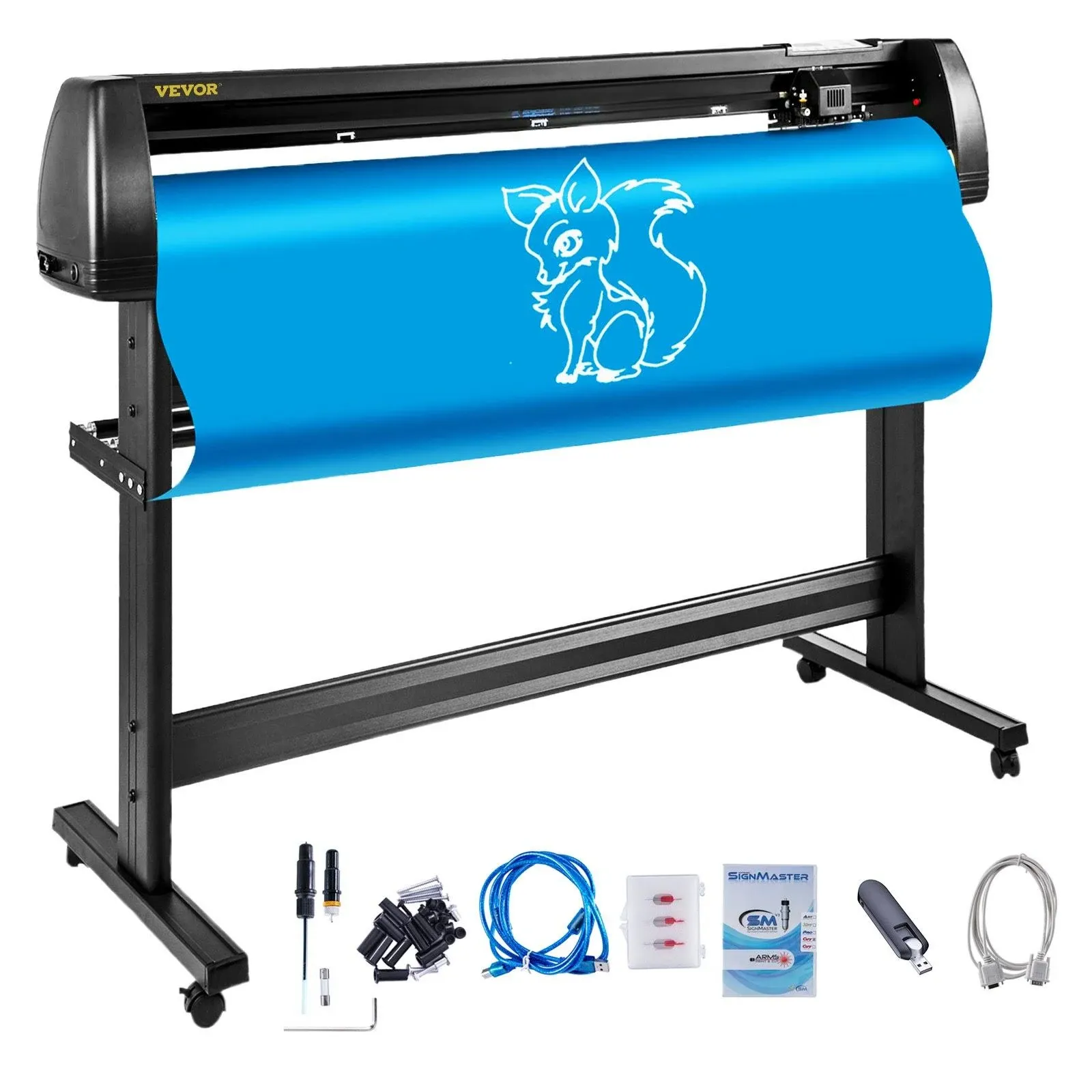 VEVOR 53 Inch Vinyl Cutter,1350mm Cutting Plotter,LCD Display Vinyl Cutter Plotter Vinyl Plotter Cutter Machine Signmaster Software Sign Making