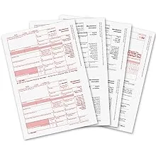 ONGULS 1099 Misc Forms 2023, 1099 Misc Laser Forms IRS Approved Designed for QuickBooks and Accounting Software 2023, 4 Part Tax Forms Kit, 25 Vendor