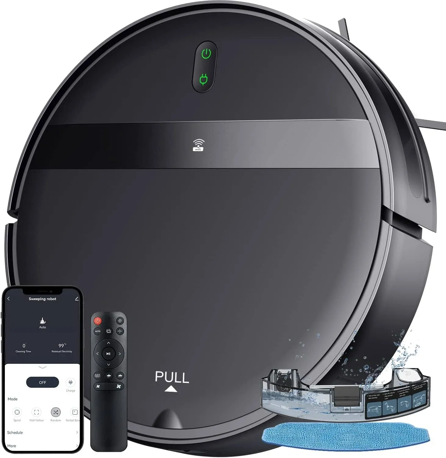 Robot Vacuum and Mopping Combo 2In 1 Mopping Robotic Vacuum 